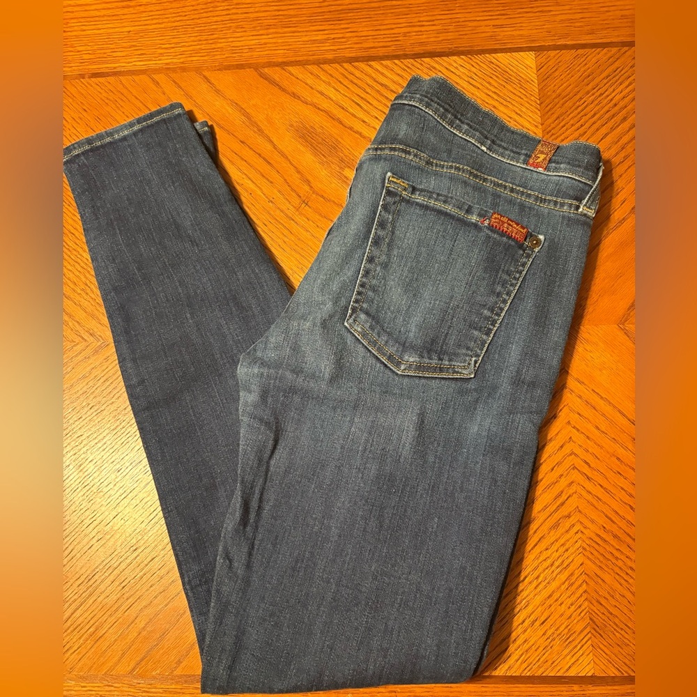 7 For All Mankind Dark Blue Skinny Jeans size 29